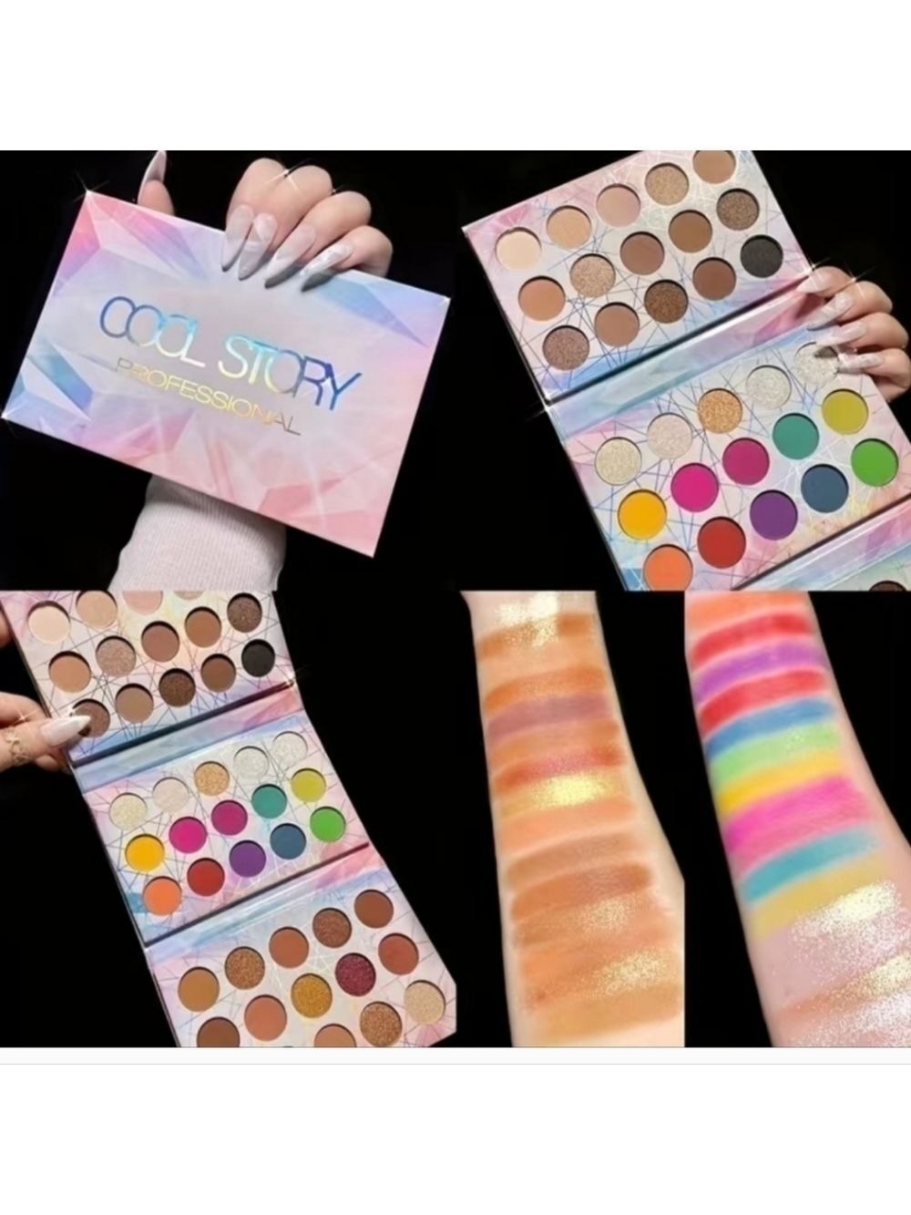 Eyeshadow Palette 45 Color Pearly Matte Shimmer Finish Multiple Shades